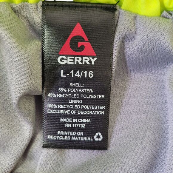 Gerry Youth Boy's 2-pack UPF 50+ Swim Trunks, Blue/Green/Gray Size Large (14/16) - Picture 7 of 16